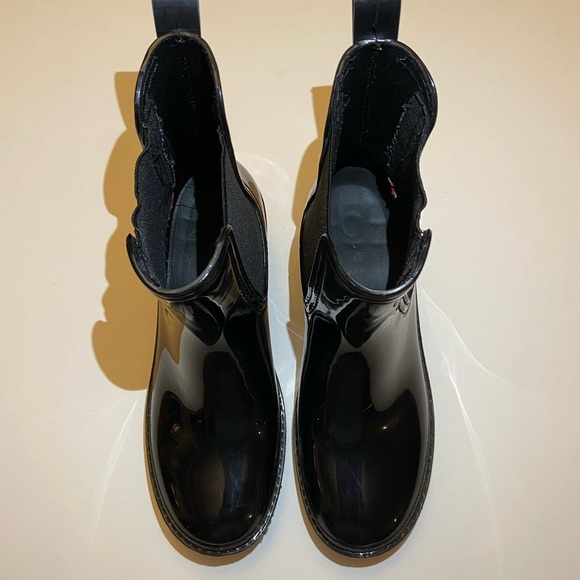 Black Chunky Rubber Boots - Picture 6 of 6